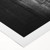 Art deco poster of a mosque in muted gold and blue tones on rolled canvas, ideal for dining room wall art.