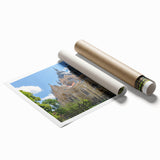 Extra large rolled print of a synagogue in soft pastel shades, suitable for classy bathroom or large living room wall art.