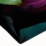 Close-up of a vibrant chameleon design wall art canvas, showcasing intricate details and vivid colors, perfect for reptile enthusiasts and home decor lovers.