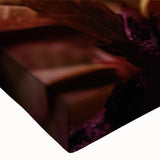 Close-up of a vibrant chameleon wall art design printed on stretched canvas, showcasing intricate details and vivid colors, ideal for reptile enthusiasts' decor.