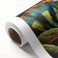 Vibrant rolled canvas wall art showcasing a colorful chameleon design, ideal for reptile enthusiasts, beautifully packaged for safe delivery.