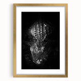 Framed wall art featuring a striking design of reptiles, specifically alligators and crocodiles, with a gold mat and sleek wooden frame, ideal for nature enthusiasts.