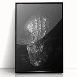 Framed acrylic wall art showcasing a vibrant reptile design featuring alligators and crocodiles, with a sleek black frame, perfect for enhancing any decor.