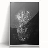 Framed acrylic wall art showcasing a vibrant design of reptiles, including alligators and crocodiles, set against a white background, perfect for wildlife enthusiasts.