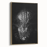Framed canvas wall art showcasing a vibrant reptile design featuring alligators and crocodiles against a gold background, ideal for adding a unique touch to home decor.