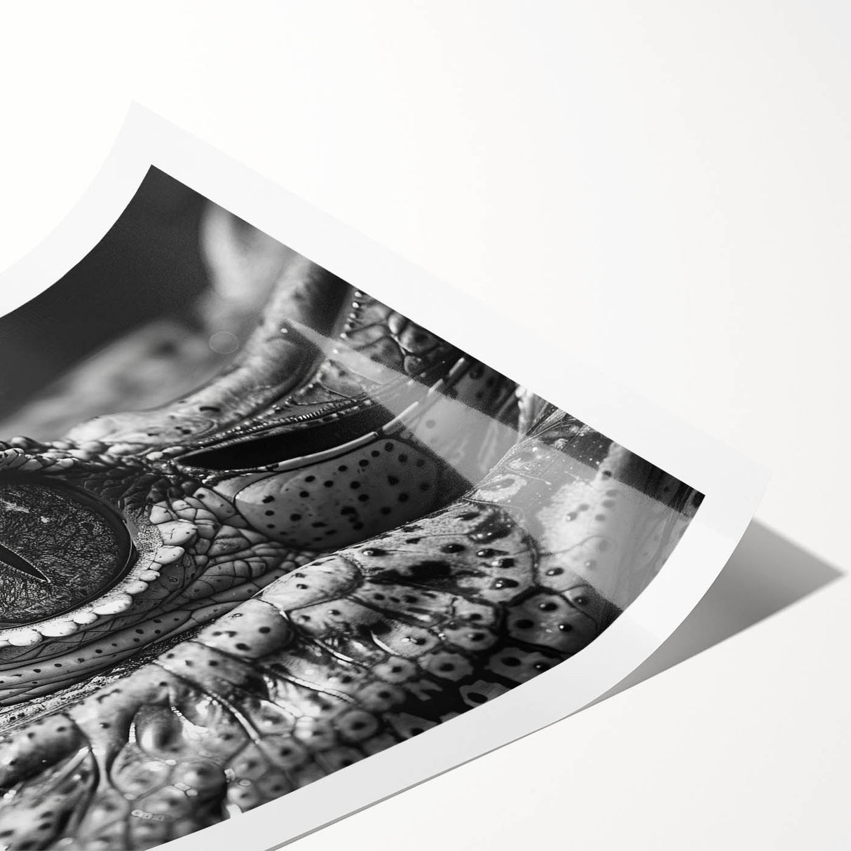 Rolled print showcasing a vibrant reptile-themed wall art design featuring gators and crocodiles in dynamic poses, perfect for wildlife enthusiasts and home decor.