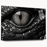 Acrylic wall art collection showcasing a detailed side view of reptile gators and crocodiles, featuring vibrant colors and intricate designs, perfect for wildlife enthusiasts.