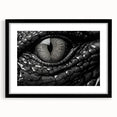 Framed wall art collection featuring vibrant reptile designs of alligators and crocodiles in a sleek black frame, perfect for enhancing home decor with a wildlife theme.