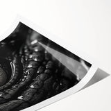 Rolled print showcasing a vibrant illustration of reptiles, including gators and crocodiles, with intricate details on a textured surface, ideal for wildlife enthusiasts.