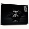 Acrylic wall art collection showcasing a vibrant design of reptiles, including alligators and crocodiles, displayed in a modern setting with decorative pins. This unique piece adds a wild touch to any decor, perfect for animal lovers and nature enthusiasts.