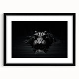 Framed wall art featuring a striking design of reptiles, including alligators and crocodiles, set against a vibrant backdrop with a sleek black frame and mat.