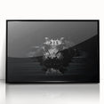 Framed wall art featuring a detailed design of reptiles, alligators, and crocodiles, showcasing vibrant colors on a black background, ideal for wildlife enthusiasts' decor.