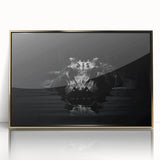 Framed wall art featuring a striking design of reptiles, including alligators and crocodiles, set in a gold-acrylic frame, perfect for wildlife enthusiasts.
