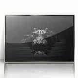 Framed acrylic wall art showcasing a vibrant design featuring reptiles, alligators, and crocodiles, with a sleek silver frame enhancing the colorful artwork.