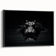 Framed canvas wall art showcasing a vibrant design of reptiles, gators, and crocodiles, featuring a black frame and side view perspective, ideal for nature enthusiasts.