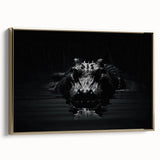 Framed wall art showcasing a vibrant design of reptiles, alligators, and crocodiles with a gold frame, perfect for enhancing contemporary decor.
