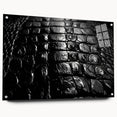 Colorful acrylic glass wall art featuring a vibrant design of reptiles, including alligators and crocodiles, showcased from a side view with display pins. This unique collection adds a dynamic touch to any space while highlighting wildlife themes.