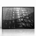 Framed wall art collection featuring a vibrant design of reptiles, gators, and crocs in a sleek black frame, ideal for nature enthusiasts and modern decor.