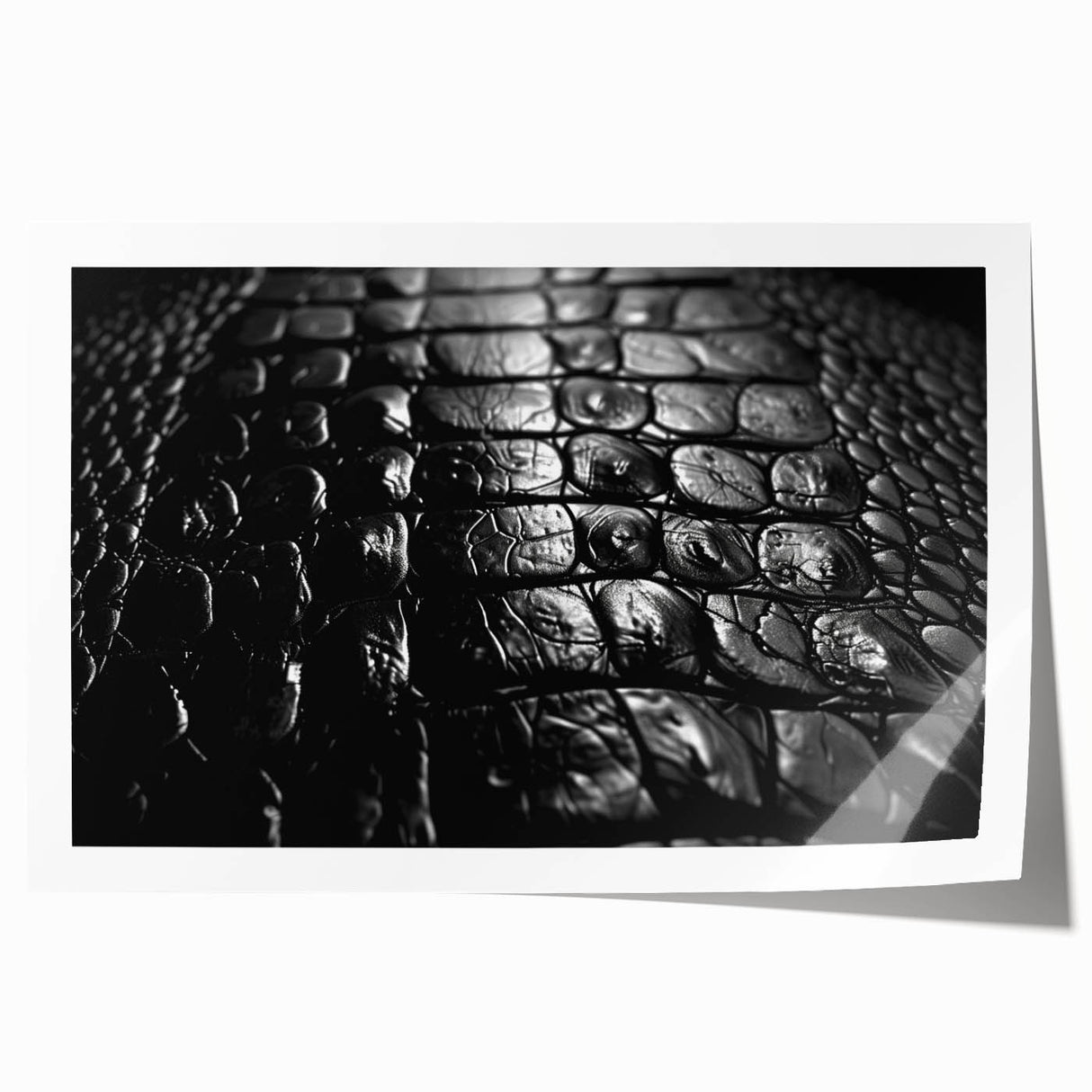 Vibrant wall art print featuring a detailed design of reptiles, including alligators and crocodiles, showcasing intricate colors and textures, perfect for nature enthusiasts.