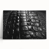 Stretched canvas wall art featuring a vibrant design of reptiles, including alligators and crocodiles, showcasing detailed textures and colors, ideal for wildlife enthusiasts.