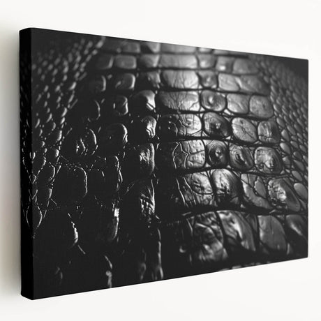 Stretched canvas wall art showcasing a vibrant reptile design featuring alligators and crocodiles in a dynamic side view, perfect for wildlife enthusiasts and decor lovers.