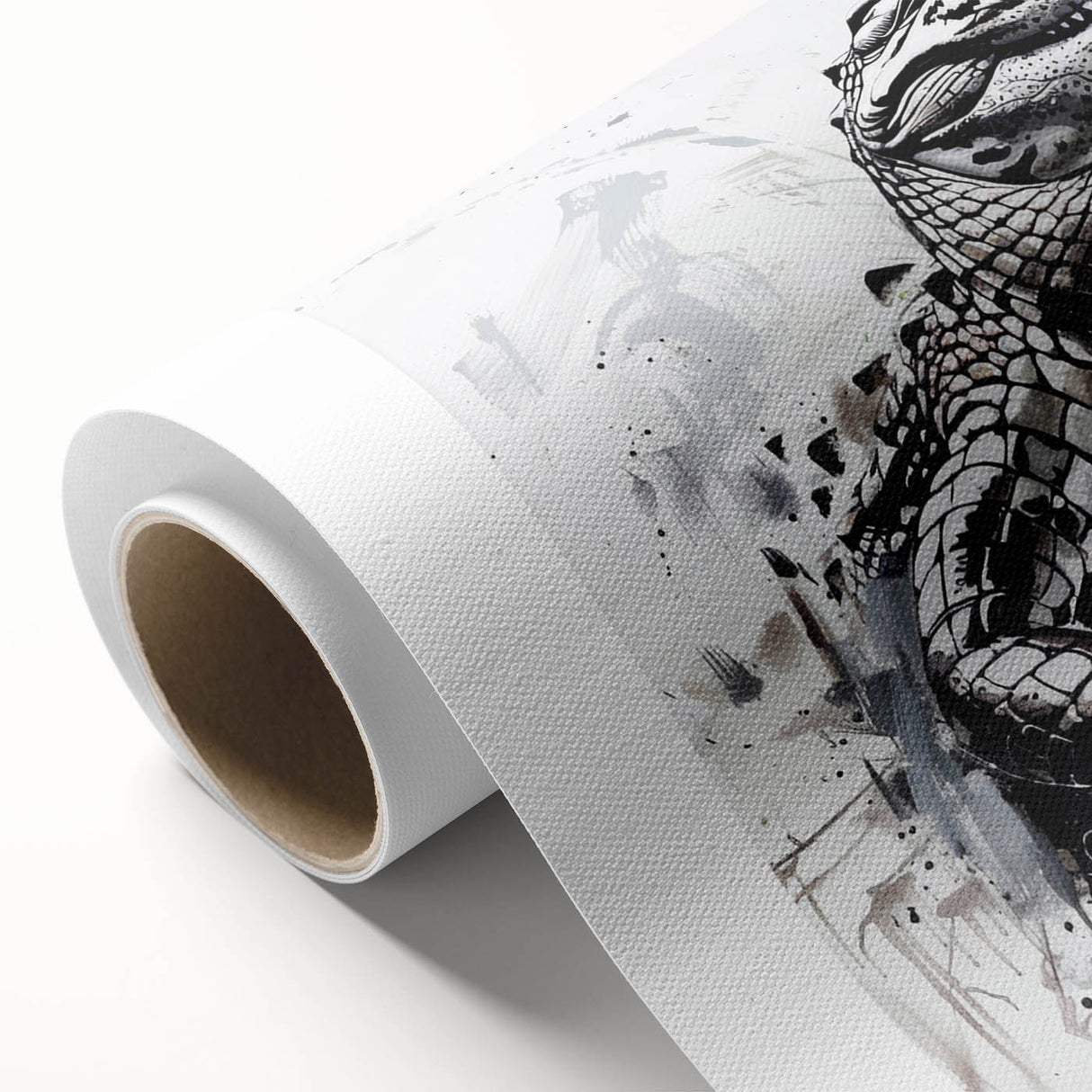Vibrant rolled canvas wall art featuring a stunning design of reptiles, including alligators and crocodiles, perfect for home decor enthusiasts and wildlife lovers.