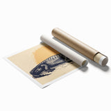 Vibrant rolled print showcasing a detailed design of reptiles, alligators, and crocodiles, perfect for nature-themed decor, delivered in protective packaging.