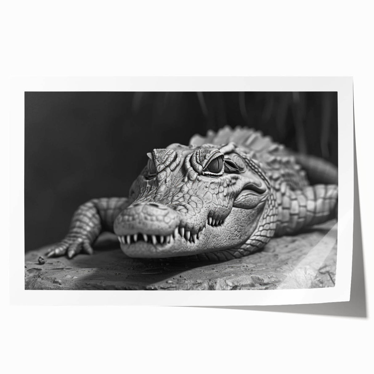 Colorful wall art featuring a collection of reptile-themed designs, showcasing alligators and crocodiles in a vibrant, stylized format. Ideal for wildlife enthusiasts looking to enhance home decor with a unique touch.