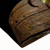 Close-up view of a vibrant stretched canvas wall art featuring a detailed reptile lizard design, showcasing intricate colors and textures perfect for animal-themed decor.