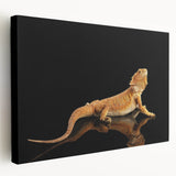 Vibrant stretched canvas wall art featuring a colorful lizard design, showcasing intricate details and textures, ideal for reptile enthusiasts and modern decor.