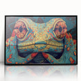 Framed acrylic wall art featuring a vibrant reptile lizard design in black, showcasing intricate details and colors, ideal for modern decor and animal enthusiasts.