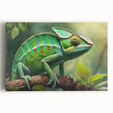 Stylish stretched canvas wall art featuring a vibrant reptile and lizard design, showcasing intricate details and vivid colors, perfect for adding a unique touch to modern decor. Ideal for reptile enthusiasts and nature lovers, this artwork enhances any living space.