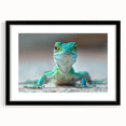 Black-framed wall art showcasing a colorful reptile lizard design, perfect for nature-inspired decor in modern interiors. Ideal for animal lovers and art enthusiasts.