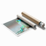 Colorful reptile-themed wall art print showcasing a vibrant lizard design, perfect for adding a bold touch to home decor or a reptile enthusiast's collection.