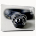 Acrylic wall art displaying a vibrant snake design in side view, showcasing intricate patterns and colors, mounted with pins for easy display, perfect for reptile enthusiasts.