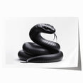 Vibrant rolled wall art print showcasing intricate reptile snake designs in earthy tones, perfect for adding a unique touch to modern home decor.