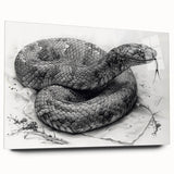 Acrylic wall art featuring a striking side view of a snake design, showcasing vibrant colors and intricate details, perfect for reptile enthusiasts and modern decor.