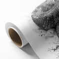 Vibrant rolled canvas showcasing a snake design in a contemporary reptile theme, ideal for modern home decor. Perfectly packaged in a protective cardboard tube.
