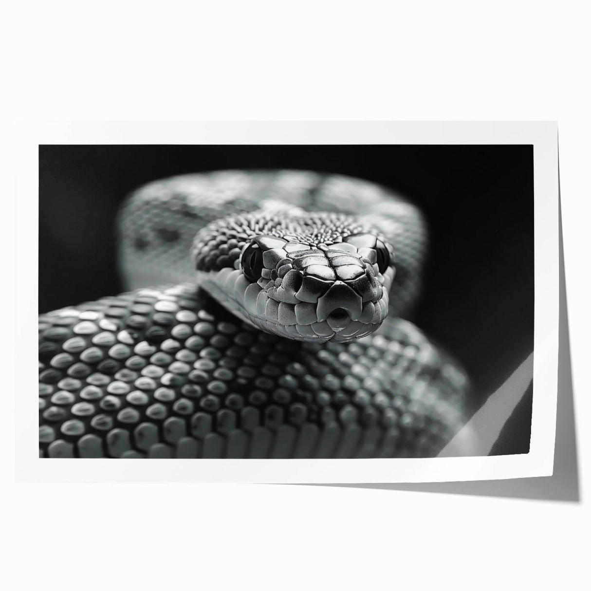 Colorful snake-themed wall art print showcasing intricate reptile designs, perfect for home decor enthusiasts, rolled and ready for framing or display.