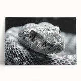Stretched canvas wall art showcasing a vibrant snake design, featuring intricate scales and vivid colors, perfect for reptile enthusiasts and modern decor.