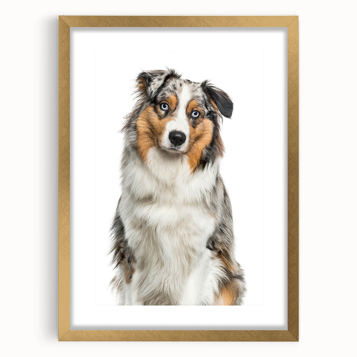 Elegant gold frame with a white mat showcasing a vibrant landscape painting, perfect for enhancing home decor. Ideal for art enthusiasts and interior design lovers.