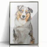 Framed acrylic art print showcasing a silver abstract design, viewed from the front, perfect for modern home decor and enhancing interior aesthetics.