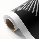 Art Deco poster featuring geometric patterns and soft pink and beige tones, printed on rolled canvas.