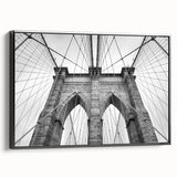 Black and white landscape art painting on framed canvas, depicting a serene tree-lined river, ideal for bedroom wall decor.