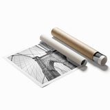 Extra large rolled canvas print featuring a floral art design in muted pastel shades.