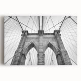 Large black and white abstract acrylic print on canvas, featuring dynamic brush strokes, ideal for kitchen wall art.