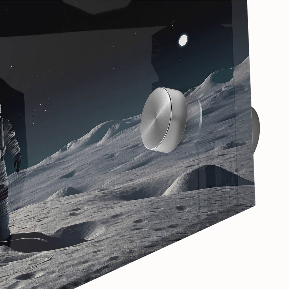 Astronaut Wall Art: Space Explorer Canvas with Cosmic Sunburst