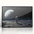 Astronaut Wall Art: Space Explorer Canvas with Cosmic Sunburst
