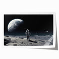 Astronaut Wall Art: Space Explorer Canvas with Cosmic Sunburst