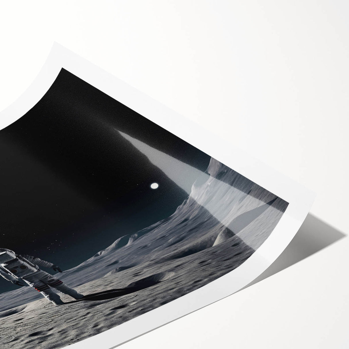 Astronaut Wall Art: Space Explorer Canvas with Cosmic Sunburst